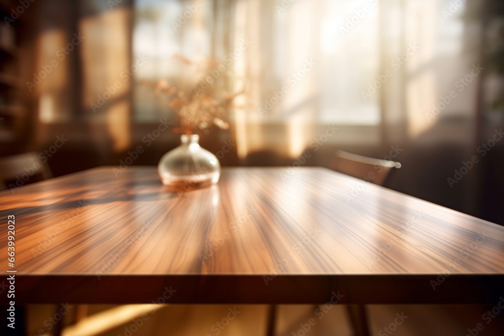 Warm toned wooden table against blurred city lights, an inviting display space with an urban evening ambiance. Warm toned wooden table against blurred city lights, an inviting display space with an urban evening ambiance.