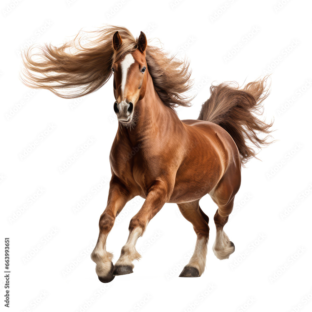 Obraz premium brown horse isolated on white