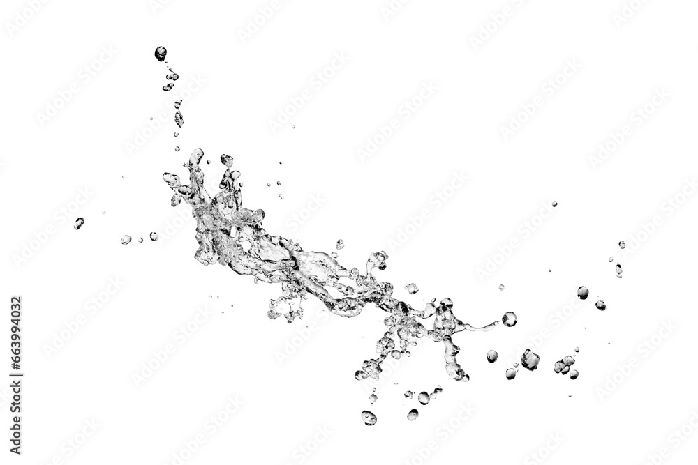 Water Splash isolated on White Background.
