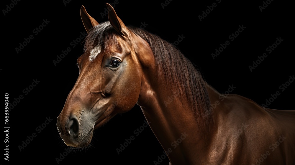 Obraz premium horse portrait dark background