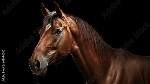 horse portrait dark background
