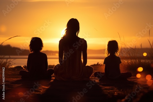 serene sunset meditation