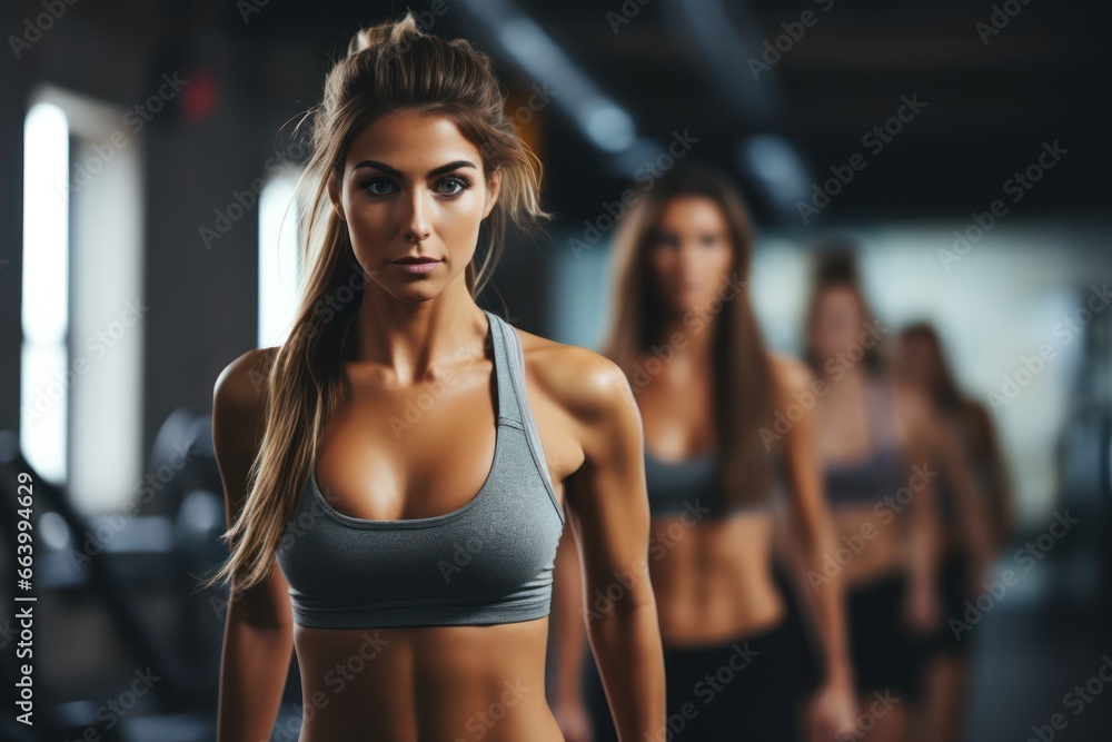 Fototapeta premium Fitness enthusiasts at the gym