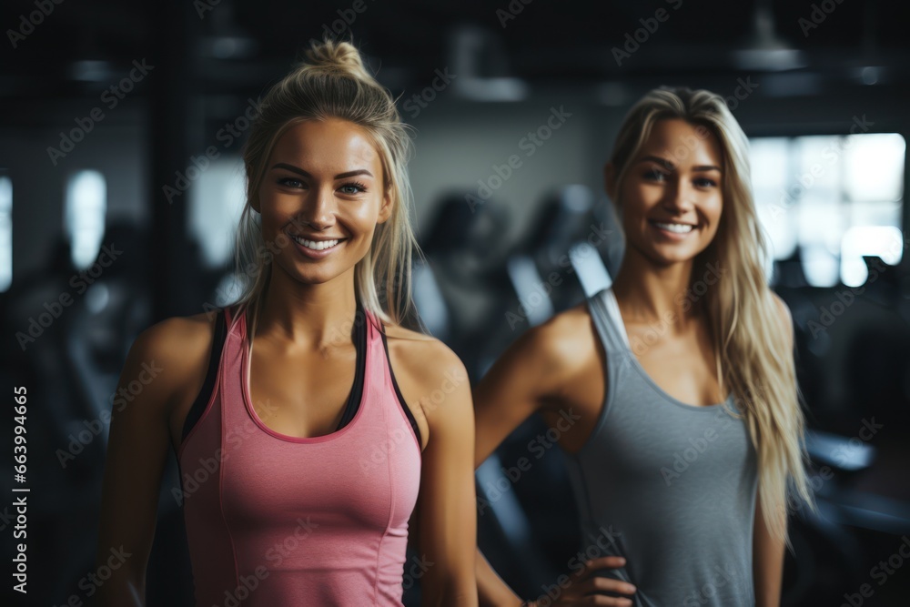 Fitness enthusiasts at the gym Fitness enthusiasts at the gym