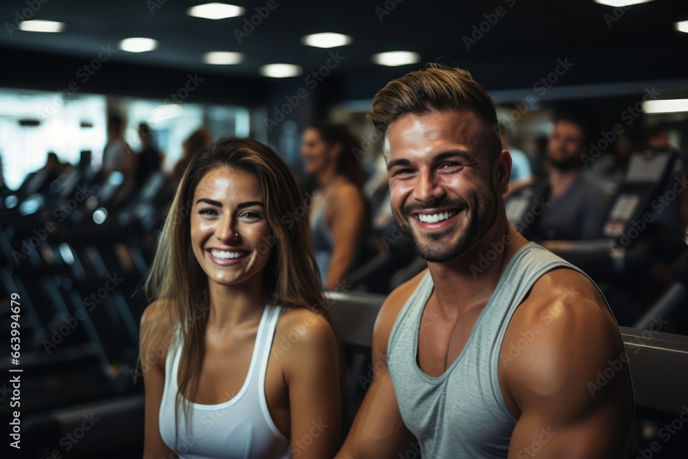 Fitness enthusiasts at the gym Fitness enthusiasts at the gym