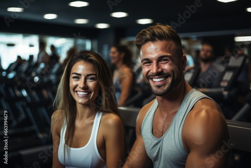 Fitness enthusiasts at the gym