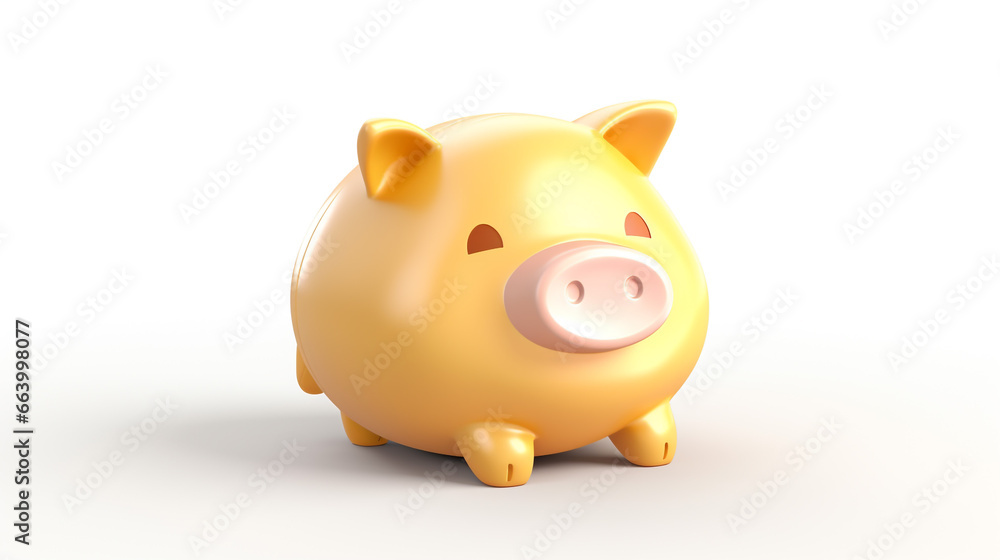 Cerdito hucha de barro amarillo Cerdito hucha de barro amarillo