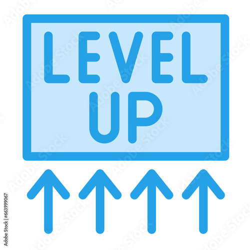 Level up Vector Icon Design Illustration