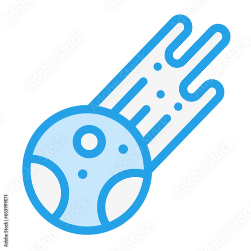 Meteor Vector Icon Design Illustration