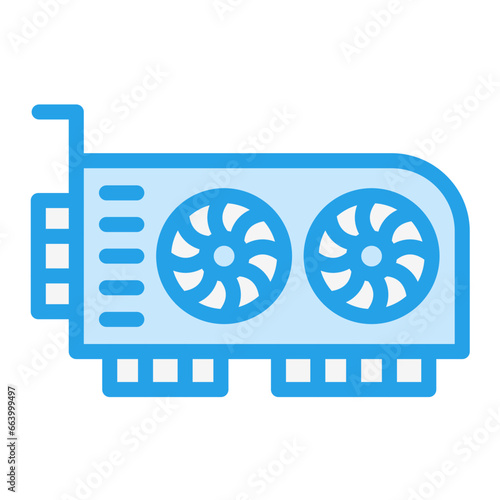 Graphic card Vector Icon Design Illustration