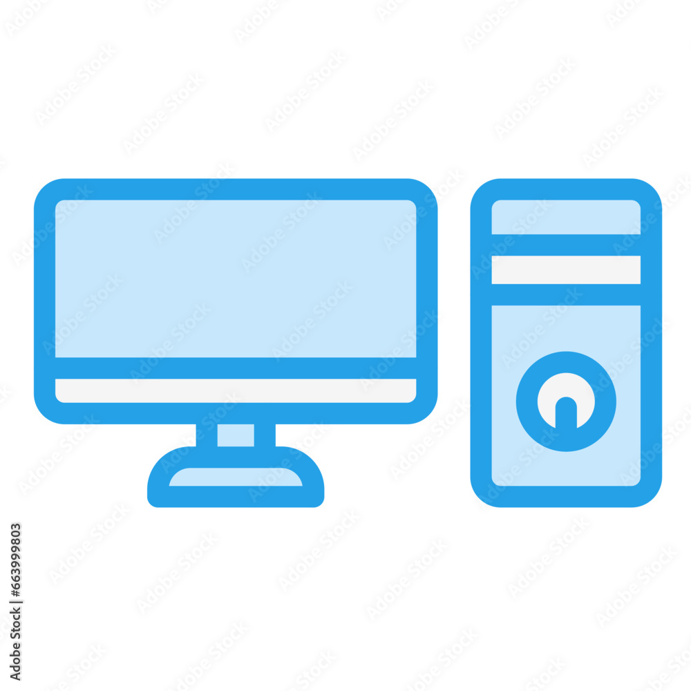 Pc Vector Icon Design Illustration Pc Vector Icon Design Illustration