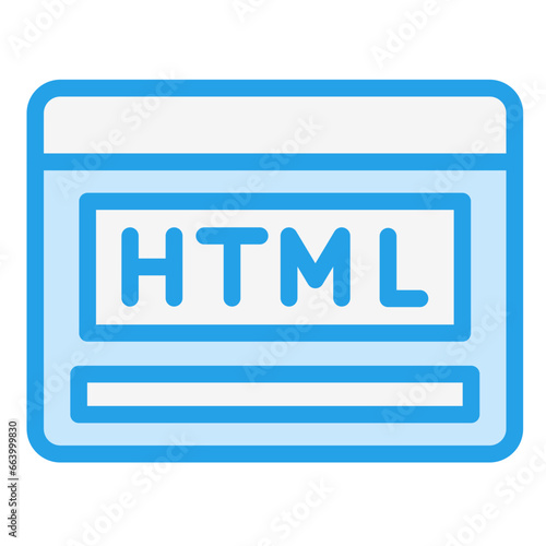 Html Vector Icon Design Illustration © Graphixs Art