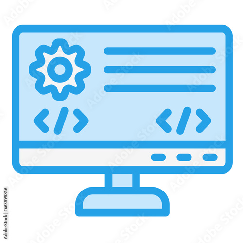 Backend Vector Icon Design Illustration