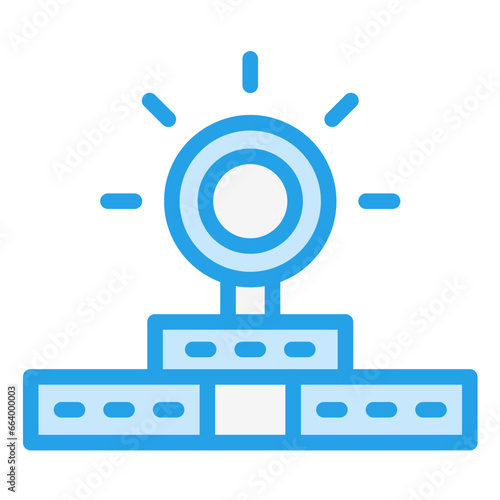 Head Mirror Vector Icon Design Illustration