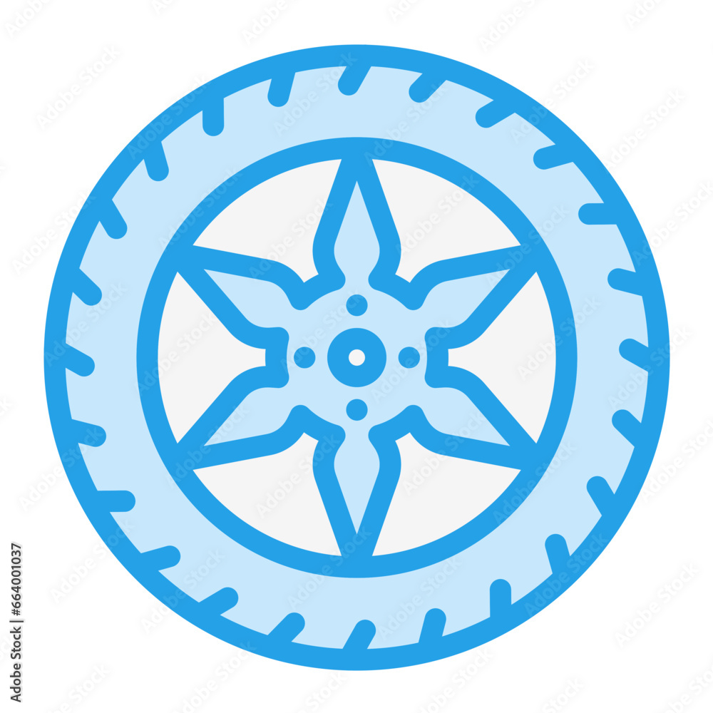 Obraz premium Wheel Vector Icon Design Illustration