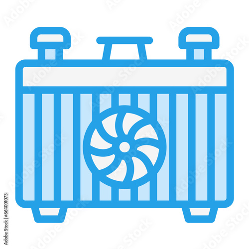 Car radiator Vector Icon Design Illustration