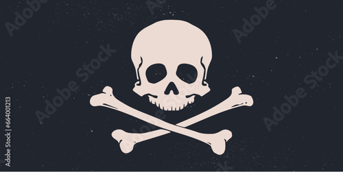 Fotografie Death Skull Crossbones
