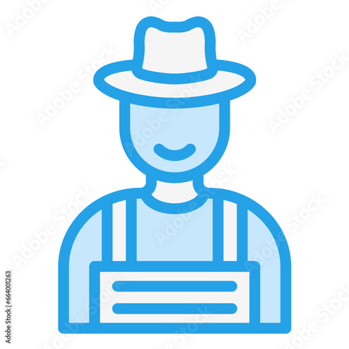 Farmer Vector Icon Design Illustration