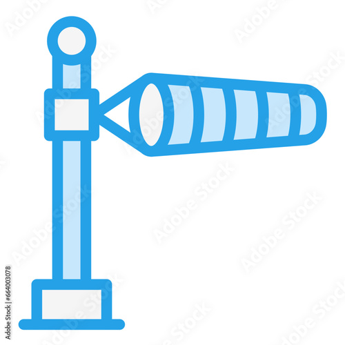 Windsock Vector Icon Design Illustration