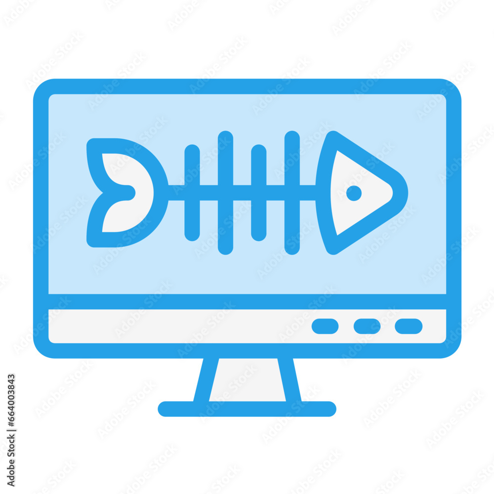 Fishbone Vector Icon Design Illustration Fishbone Vector Icon Design Illustration