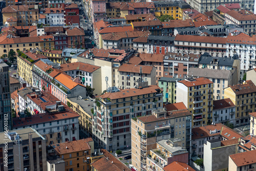 Aerial view of the city center of Milan