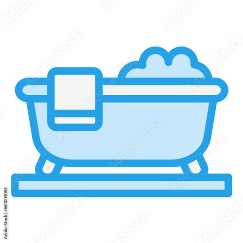 Bathtub Vector Icon Design Illustration