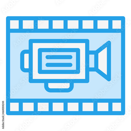 Film Reel Vector Icon Design Illustration