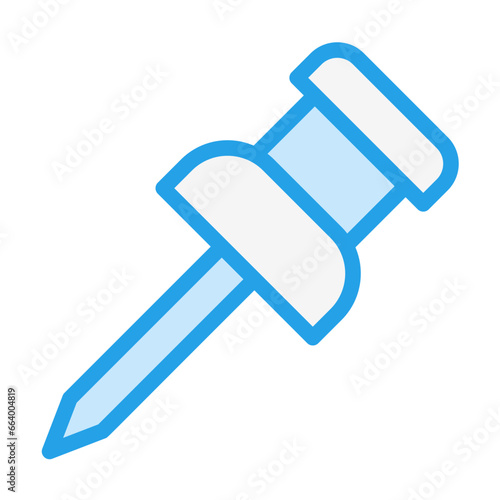 Push Pin Vector Icon Design Illustration
