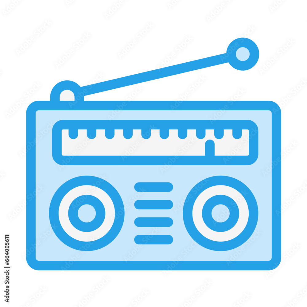 Radio Vector Icon Design Illustration Radio Vector Icon Design Illustration