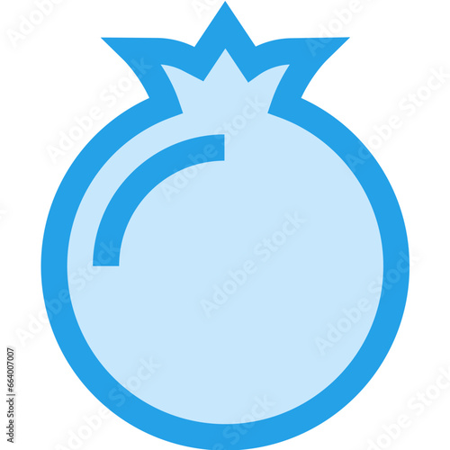 Pomegranate Vector Icon Design Illustration