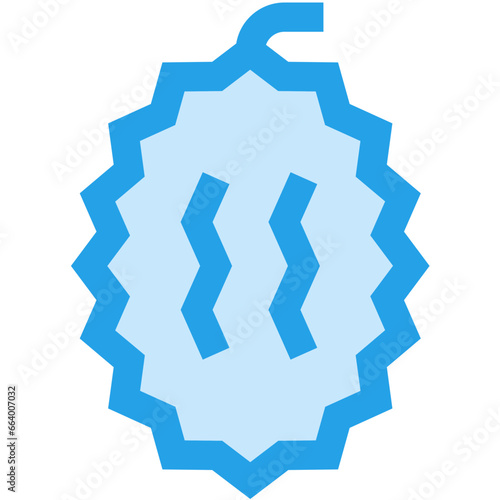 Durian Vector Icon Design Illustration