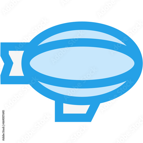 Flying Airship Vector Icon Design Illustration
