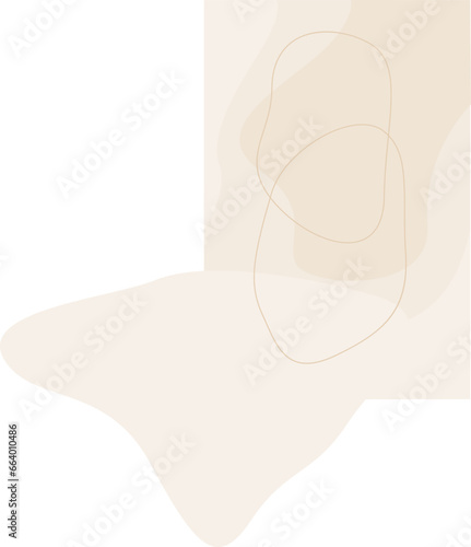 Abstract Minimalist Soft Beige Colored Doodle Poster Template Pattern background