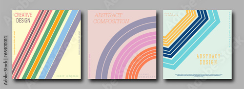 Abstract geometric pattern. Creative idea for a cover, banner, brochure, poster.The idea of a geometric composition for creative design. Template for designer packaging, interior