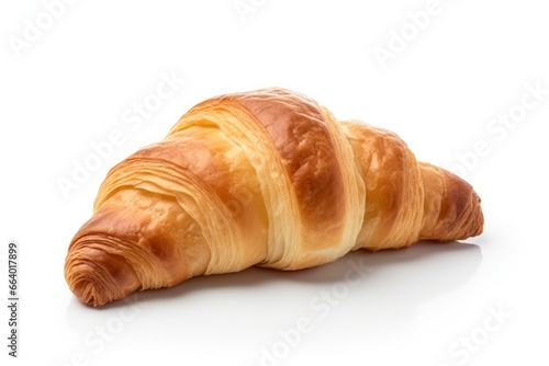 Croissant isolated on white background.