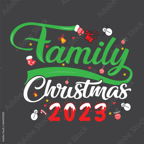 Familly Christmas 2023 T-shirt photo