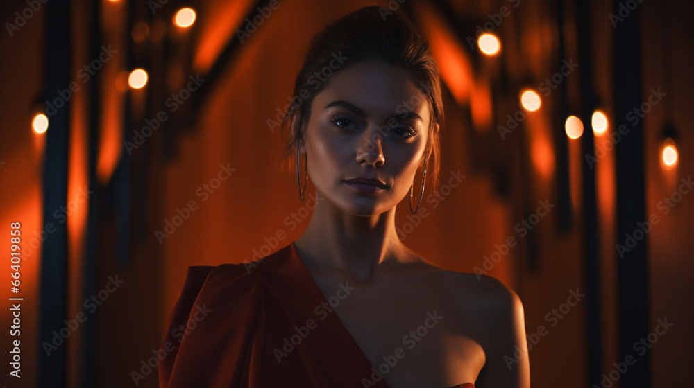a beautiful studio dark portrait of a strict elegant woman whose face is partially illuminated, it all gives an atmosphere of mystery and mysticism a beautiful studio dark portrait of a strict elegant woman whose face is partially illuminated, it all gives an atmosphere of mystery and mysticism