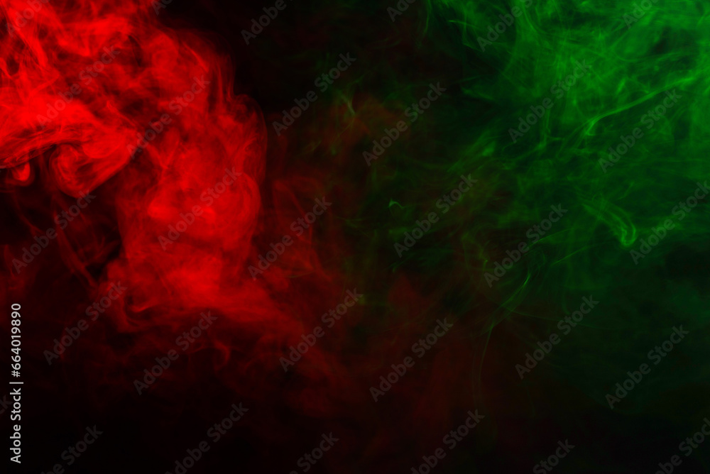 Green steam on a black background. Green steam on a black background.