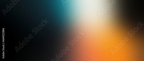 Teal orange black white glowing color gradient background, grainy texture effect, poster banner landing page backdrop design