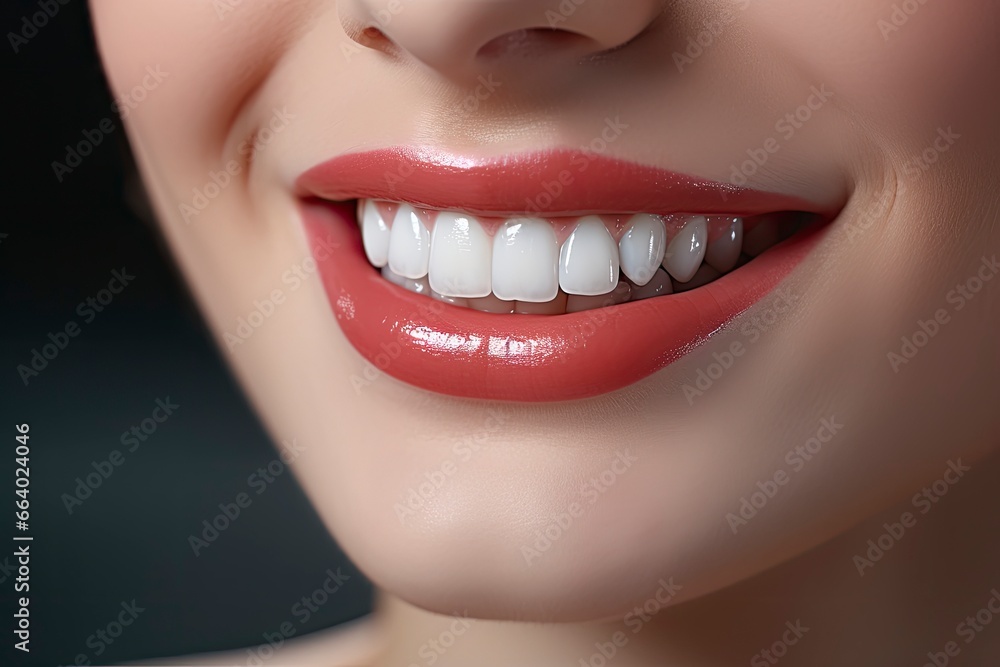 Close up of a smile with nice white teeth. Close up of a smile with nice white teeth.