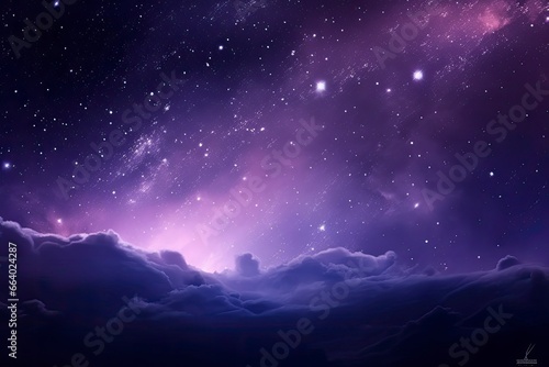 Purple Galaxy space stars in Outer Space. © ABGoni