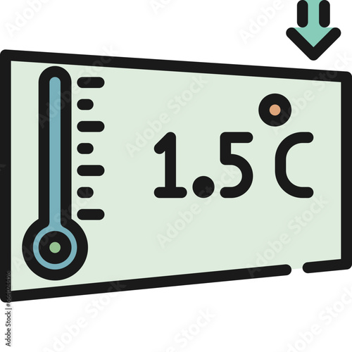 limit temperature rise 1.5'c color style icons