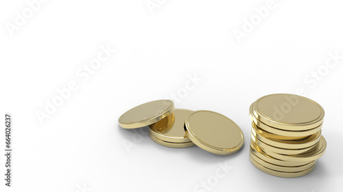 Golden coins stacks for business economics finance