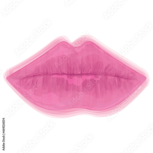 Isolated lips with lipgloss Makeup Vector illustration