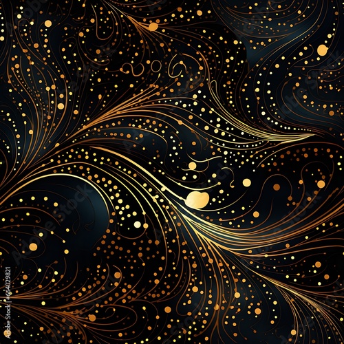 golden repeating pattern - endless fine structure - ai generated