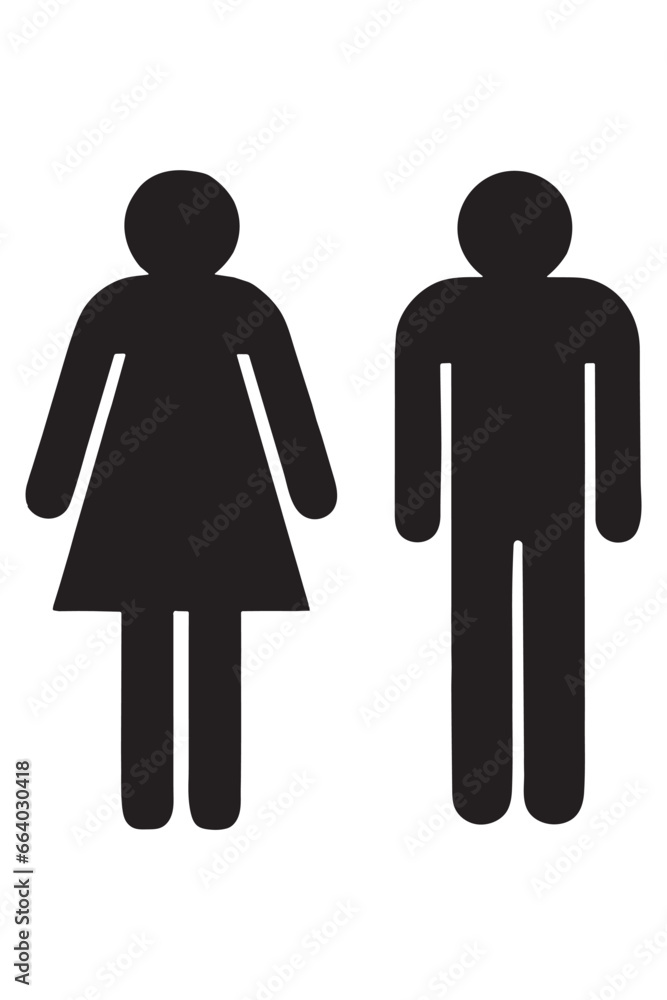 male and female symbols, Stickman. Male female. Vector male and female symbols, Stickman. Male female. Vector