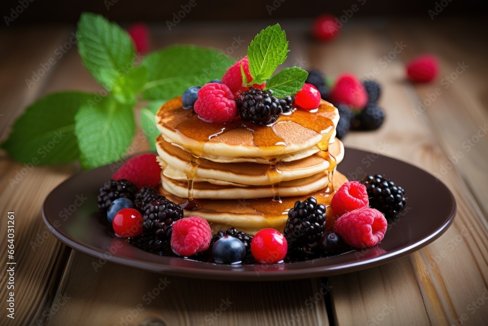 Pancakes with syrup Pancakes with syrup