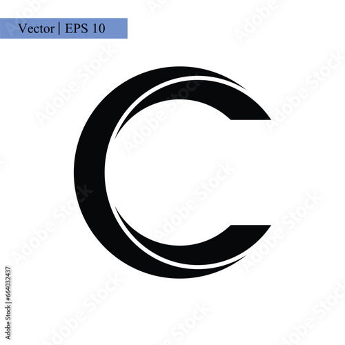 Letter C icon logo design template illustration with trendy style