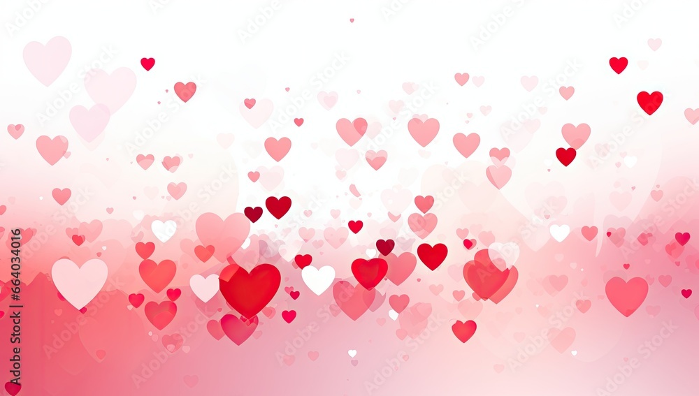 valentines day background with hearts Generative AI