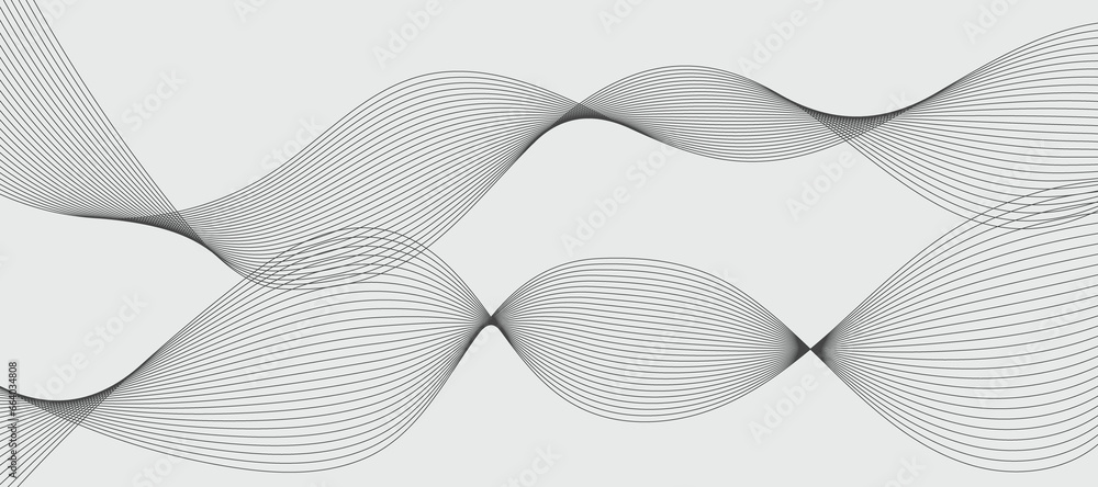 Modern vector background with black wavy lines. Modern vector background with black wavy lines.
